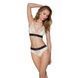 Еластичний топ з мереживом Passion PS001 TOP ecru, size M SO4180 фото 2