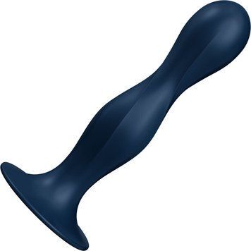 Дилдо Satisfyer Double Ball-R Dark Blue, унисекс, подвижные шарики внутри, на присоске SO8773 фото