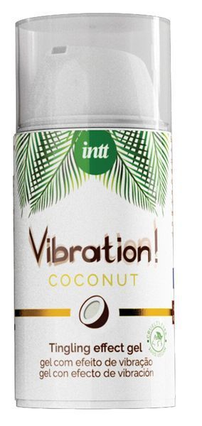 Жидкий вибратор Intt Vibration Coconut Vegan (15 мл), очень вкусный, действует до 30 минут SO5972 фото