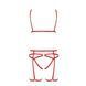 Комплект белья Passion Exclusive MAGALI SET OpenBra S/M, red, стрэпы, лиф, трусики и пояс PS23802 фото 5