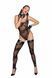 (SALE) Боди Noir Handmade F242 Tulle body with patterned flock embroidery - M SX0152 фото 4