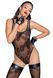 (SALE) Боди Noir Handmade F242 Tulle body with patterned flock embroidery - M SX0152 фото 1