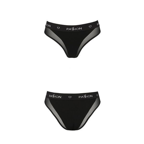 Трусики с прозрачной вставкой Passion PS002 PANTIES XL, black SO4194 фото