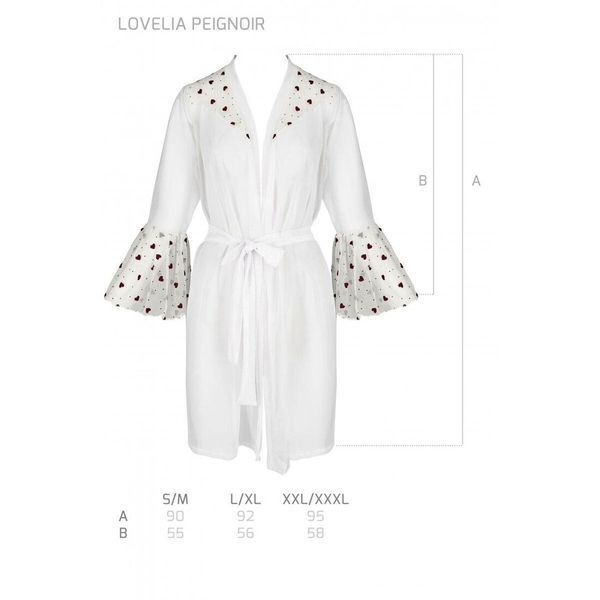 Воздушный пеньюар Passion LOVELIA PEIGNOIR S/M, white SO4775 фото