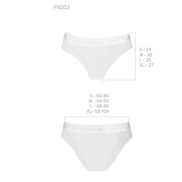 Трусики с прозрачной вставкой Passion PS002 PANTIES L, white SO4195 фото