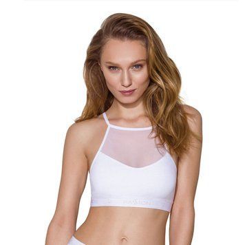 Спортивний топ з прозорою вставкою Passion PS006 TOP white, size XL SO4246 фото
