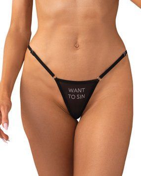 Трусики Obsessive Violami Sin thong L/XL SX3635 фото