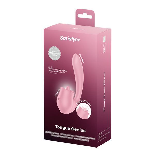 Вагинально-клиторальный вибратор Satisfyer Tongue Genius с язычком SX3852 фото