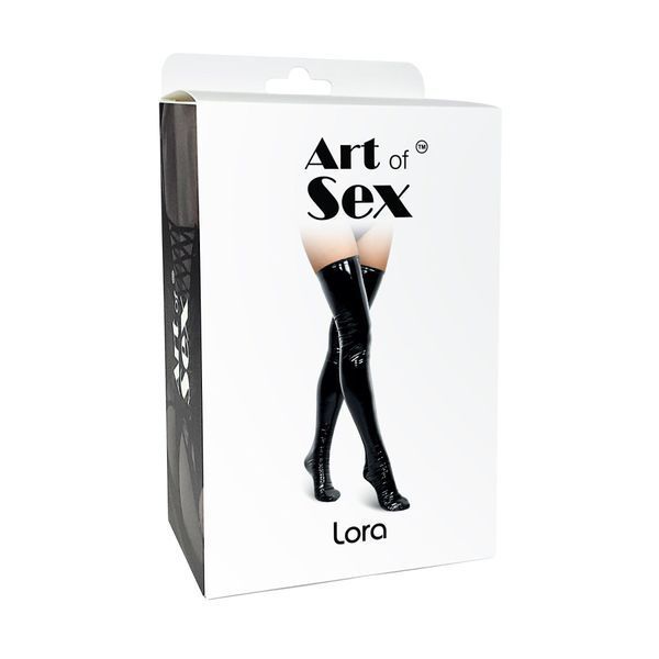 Сексуальні вінілові панчохи Art of Sex - Lora, розмір S, з ефектом голограми SX4408 фото