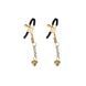 Затискачі для сосків з підвіскою Liebe Seele Hollow Heart Nipple Clamps Gold SX1685 фото 1