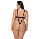 Боди из экокожи Passion CELINE BODY 4XL/5XL black, с доступом, открытый SO7059 фото 2