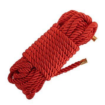 Мотузка для шибарі LOCKINK SEVANDA Shibari Pratice Rope, червона, 8 м, нейлон+бавовна SX0879 фото