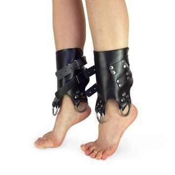 Поножі-манжети для підвісу за ноги Art of Sex &ndash; Leg Cuffs For Suspension, чорні, натуральна шкіра SO5182 фото