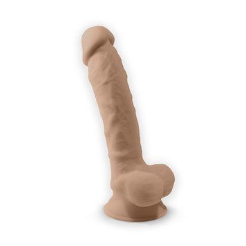 Фалоімітатор з вібрацією SilexD Vetus Vibro Flesh (MODEL 1 size 8in) + LRS, двошаровий, діаметр 4,2 SO8213 фото