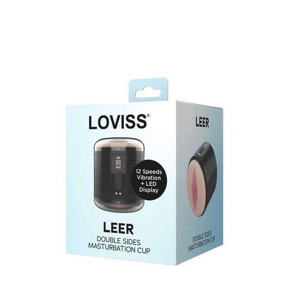Мастурбатор Loviss Leer Double Sides Masturbation, 12 режимів вібрації, вагіна + анус SX3999 фото