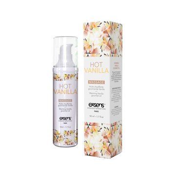 Масажна олія EXSENS Hot Vanilla 50мл розігріває, без цукру, без парабенів, їстівна SO2357 фото