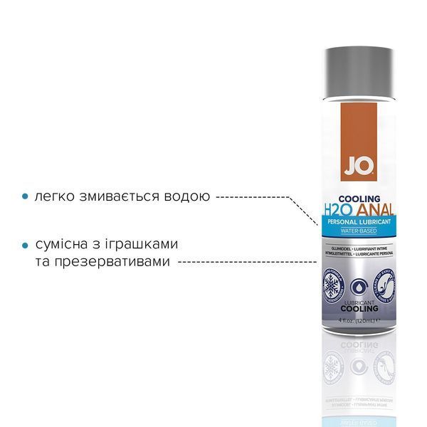 Анальная смазка JO ANAL H2O &mdash; COOLING (120 мл) охлаждающая, на водной основе SO1695 фото