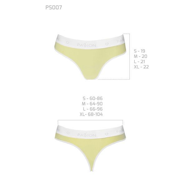 Спортивні трусики-стрінги Passion PS007 PANTIES yellow, size S SO4261 фото