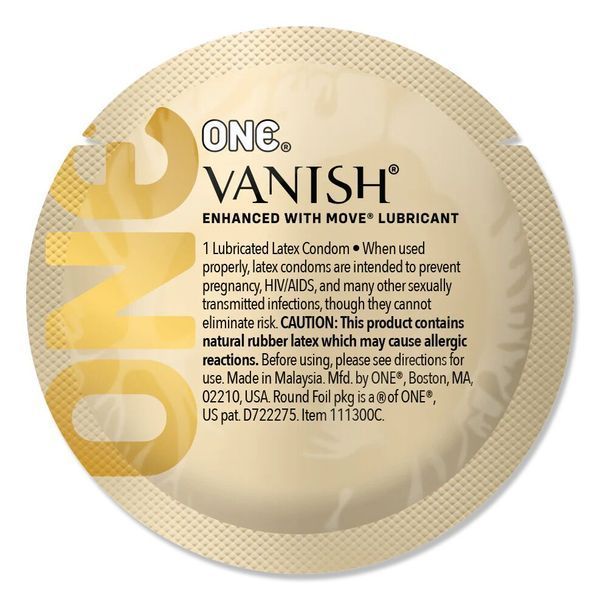 Набір презервативів ONE Vanish Hyperthin, 100 шт, ультратонкі, зі змазкою, паковання-тубус SX0735 фото
