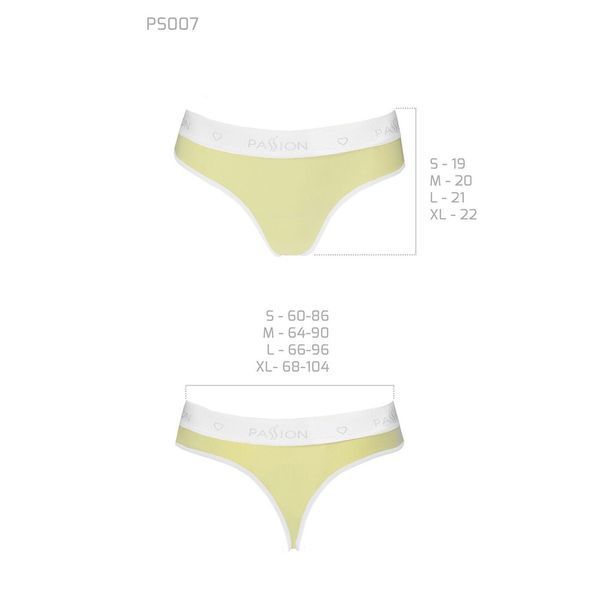 Спортивні трусики-стрінги Passion PS007 PANTIES yellow, size XL SO4262 фото