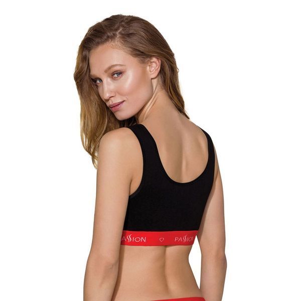 Спортивный топ на широких бретелях Passion PS003 TOP S, black SO4213 фото