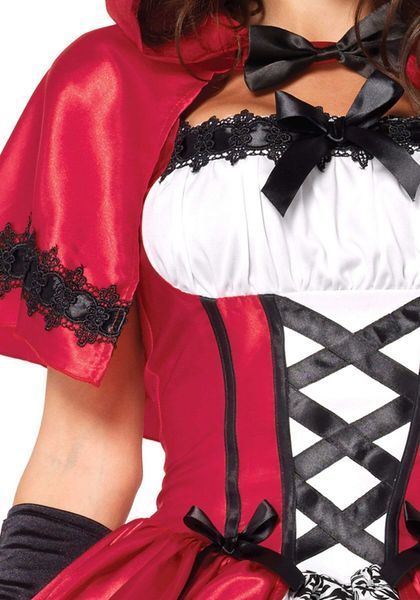 Эротический костюм Красной шапочки Leg Avenue Gothic Red Riding Hood L, платье, накидка SO9124 фото