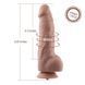Гибкий фаллоимитатор для секс-машин Hismith 9.25&Prime; Silicone Dildo, система KlicLok SO6207 фото 4