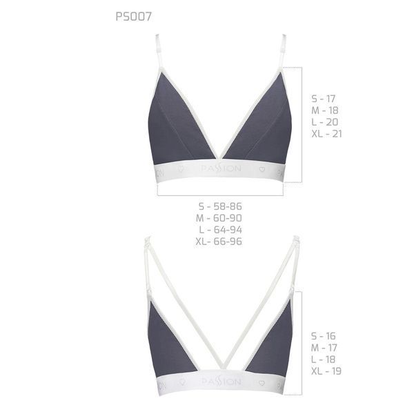 Спортивний топ з подвійними бретелями Passion PS007 TOP dark grey, size S SO4265 фото