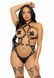 Портупея-тедди из экокожи Leg Avenue Heart ring harness teddy L, Black, подвеска-сердечко, цепи SO8565 фото 4