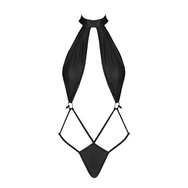 Боди-халтер из экокожи Passion JANNIES BODY L/XL black SO8442 фото