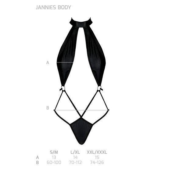 Боди-халтер из экокожи Passion JANNIES BODY L/XL black SO8442 фото