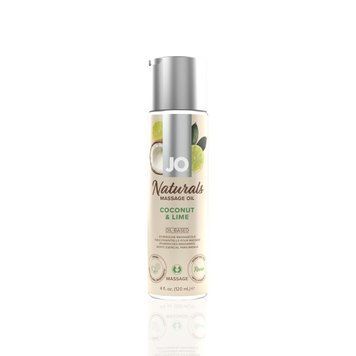 Масажна олія System JO Naturals Massage Oil Coconut&Lime з натуральними ефірними оліями 120мл SO6164 фото
