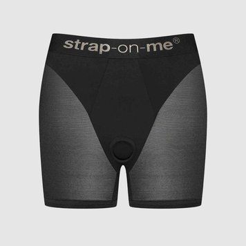 Шорты с фиксацией дилдо Strap-On-Me Harness Lingerie Halo &ndash; XS &ndash; Black, велосипедки SX3508 фото