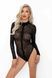 (SALE) Боди Noir Handmade F287 Leopard flock bodysuit with long sleeves - M SX0178 фото 1