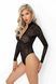 (SALE) Боди Noir Handmade F287 Leopard flock bodysuit with long sleeves - M SX0178 фото 2