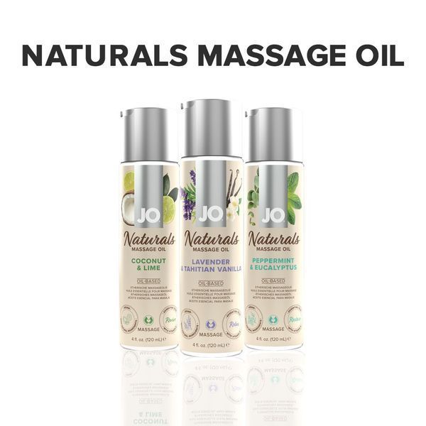 Масажна олія System JO - Naturals Massage Oil - Lavender & Vanilla з натуральними ефірними оліями (1 SO6165 фото