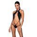 Боді-халтер з екошкіри Passion JANNIES BODY XXL/XXXL black SO8444 фото 1