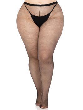 Чулки Leg Avenue Spandex micro net tights Black 1X/2X SX1050 фото