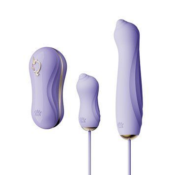 Набір 3в1 Zalo &mdash; UNICORN Set Violet, віброяйце, пульсатор, вакуумний стимулятор SO6688 фото