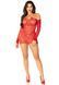 Мінісукня із сітки з мереживними акцентами Leg Avenue Seamless Off The Shoulder Mini Dress One Size, Red SX1736 фото 6