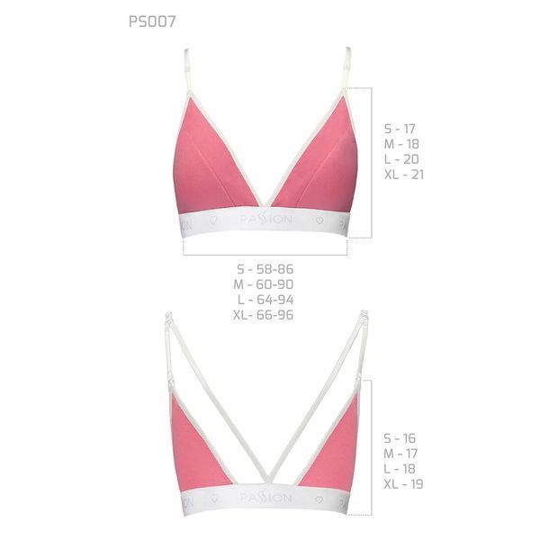 Спортивний топ з подвійними бретелями Passion PS007 TOP pink, size L SO4271 фото