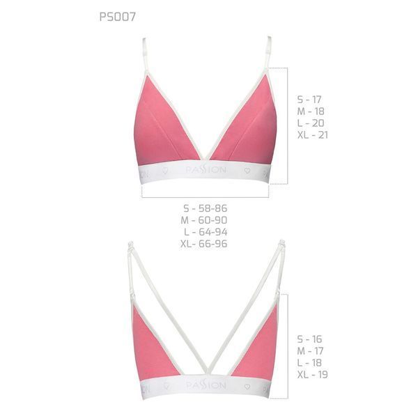 Спортивний топ з подвійними бретелями Passion PS007 TOP pink, size M SO4272 фото