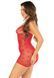 Сорочка із сердечками Leg Avenue Mini Heart Trimmed Net Chemise One Size, Red SX1740 фото 4