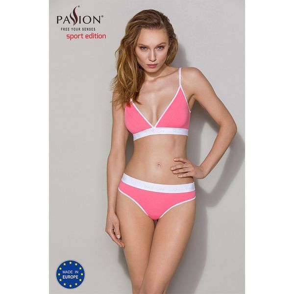Спортивний топ з подвійними бретелями Passion PS007 TOP pink, size S SO4273 фото