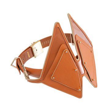 Маска на очі LOCKINK Vixen Blindfold, коричнева, натуральна шкіра, регульований обсяг SX0854 фото