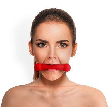 Кляп-палка на ремнях Art of Sex &ndash; Gag Stick Silicon, красный, натуральная кожа SO6704 фото
