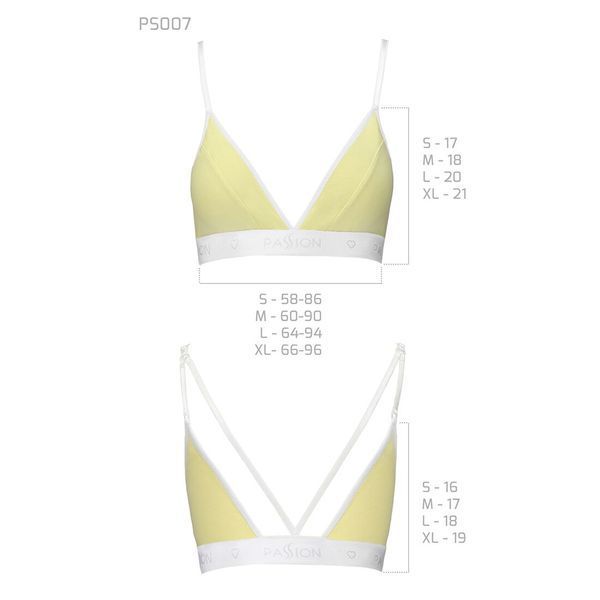 Спортивний топ з подвійними бретелями Passion PS007 TOP yellow, size S SO4277 фото