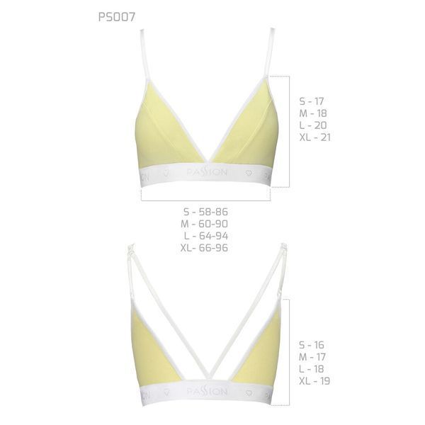 Спортивний топ з подвійними бретелями Passion PS007 TOP yellow, size XL SO4278 фото