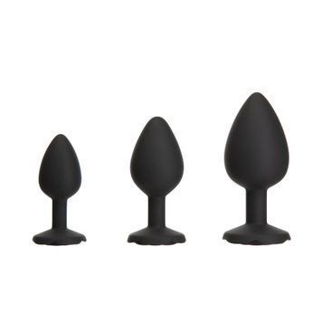 Набір силіконових анальних пробок BMS Roses Til&rsquo; Dawn Silicone Anal Plug Kit Starter Kit Black SX3150 фото