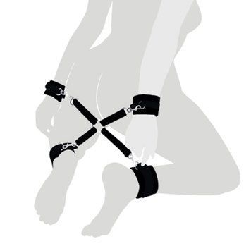 Крестовина из натуральной кожи Art of Sex &ndash; 4 Way Connector, черный SO7480 фото